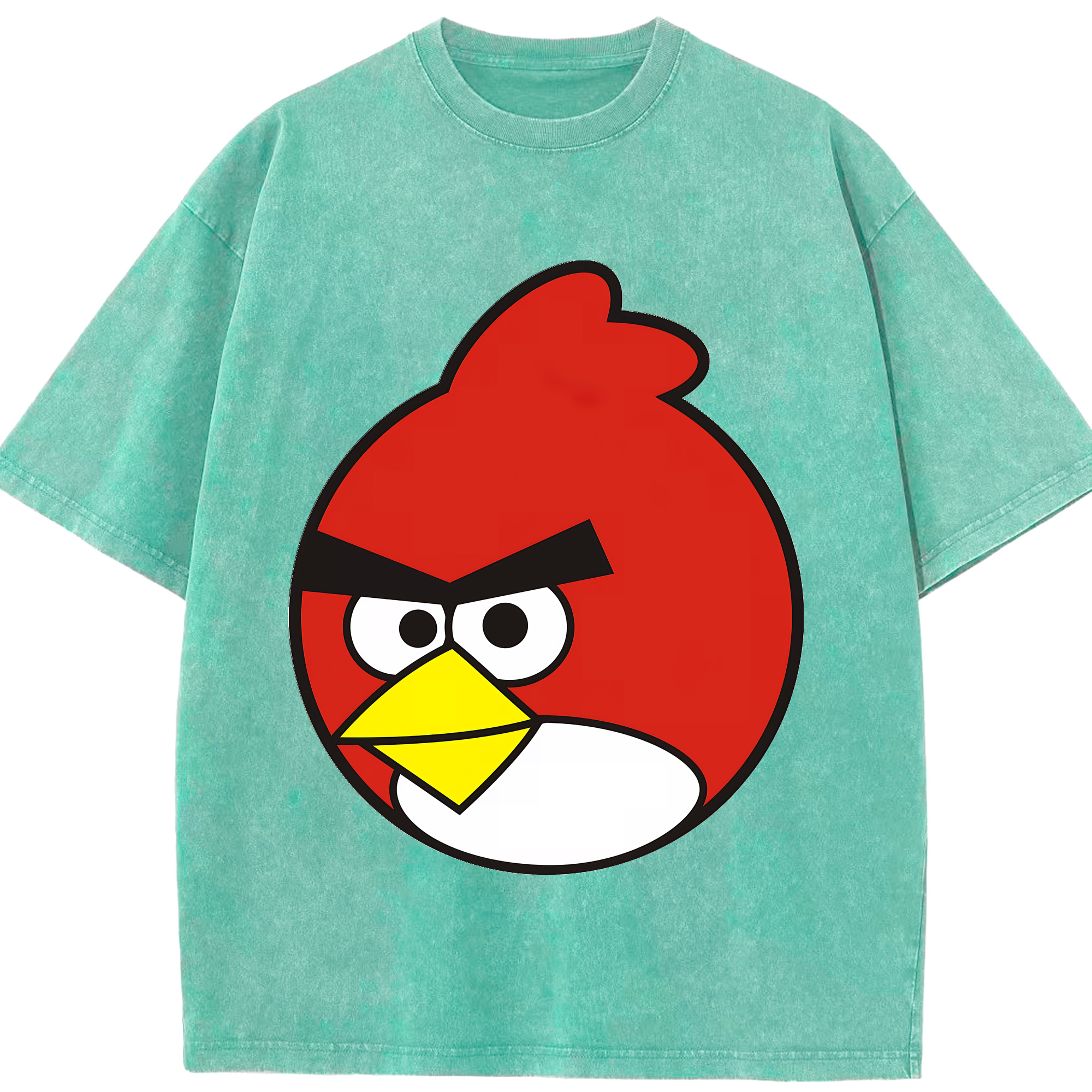 （画像用） Angry Birds アングリーバード 綿100% ヴィンテージ風 半袖Tシャツ（フロントプリント）
